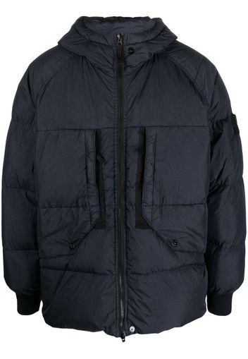 Stone Island Compass-patch puffer jacket - Blue