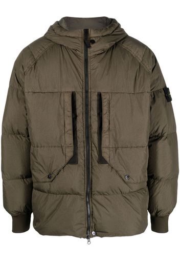 Stone Island Compass-patch puffer jacket - Green