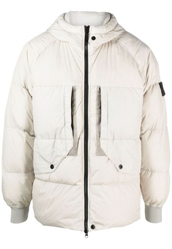 Stone Island Compass-patch puffer jacket - Neutrals