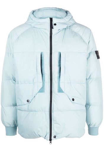 Stone Island Compass-patch padded jacket - Blue