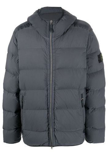 Stone Island feather down hooded coat - Grey