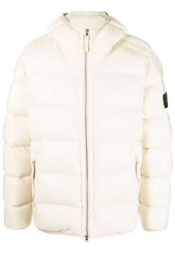 Stone Island feather down hooded coat - Neutrals