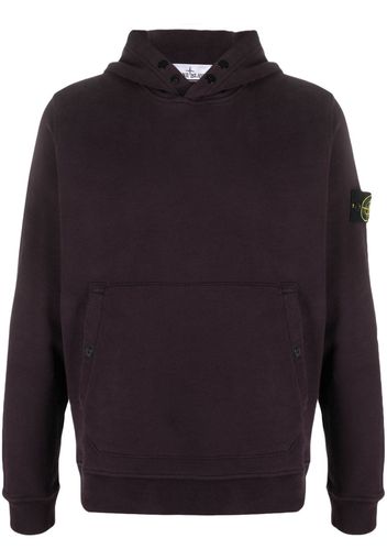 Stone Island Compass-motif cotton hoodie - Purple