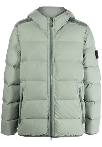 Stone Island Compass-patch padded down jacket - Green