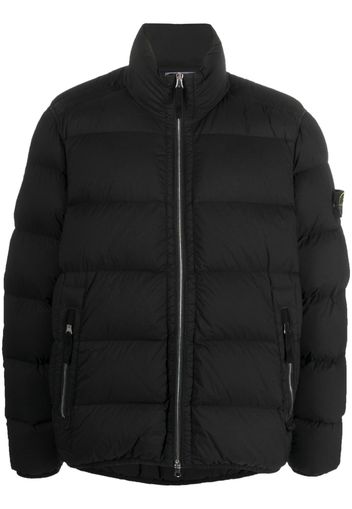 Stone Island Compass-patch padded down jacket - Black