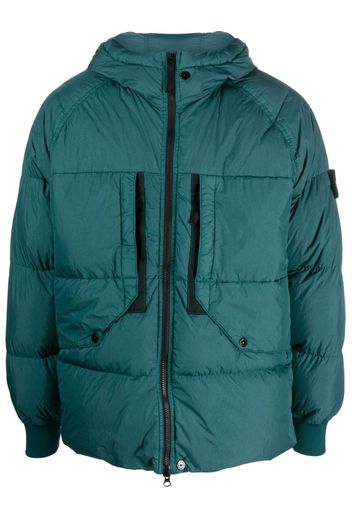 Stone Island Compass-patch padded jacket - Blue