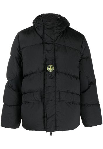 Stone Island HOODED REVERSIBLE PUFFER JACKET - Black