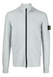 Stone Island Compass-patch zip-up cardigan - Blue