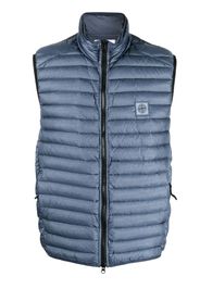 Stone Island logo patch padded gilet - Blue