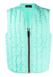 Stone Island Shadow Project quilted zip-up gilet - Green