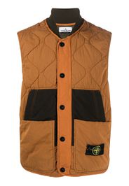 Stone Island Compass-patch quilted gilet - Brown