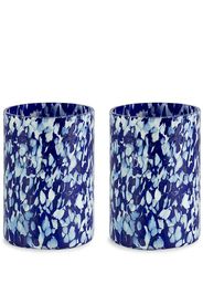 Macchia su Macchia' blue and ivory glasses, set of two