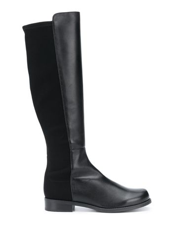 contrast knee-high boots