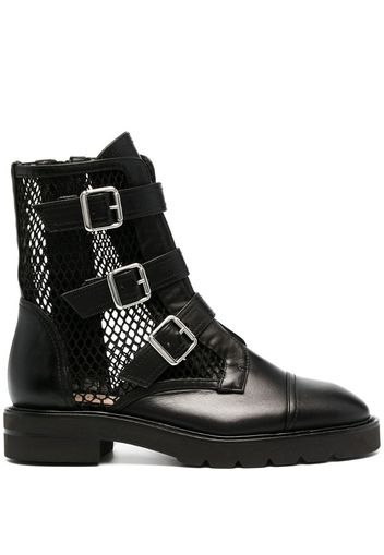 zip-up leather boots