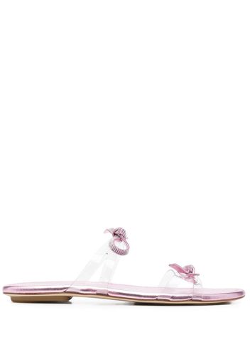 Stuart Weitzman bow-detail embellished sandals - White