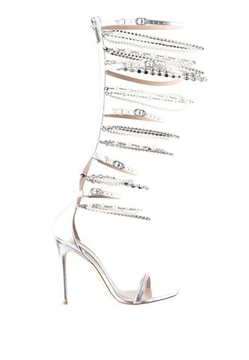 Stuart Weitzman crystal-embellished 120mm sandals - Silver