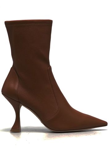 Stuart Weitzman 100mm heeled leather boots - Brown