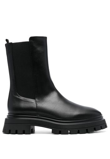 Stuart Weitzman lug-sole leather ankle boots - Black