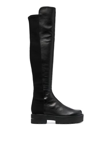 Stuart Weitzman 50mm chunky leather boots - Black