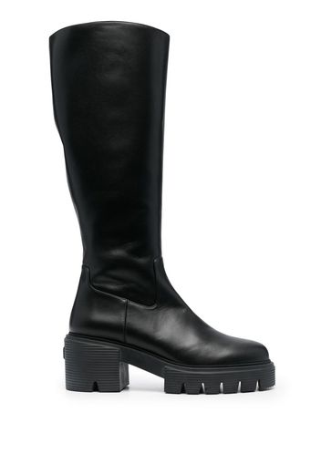 Stuart Weitzman Soho calf-length leather boots - Black