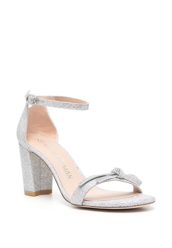 Stuart Weitzman Nearlynude 80mm crystal-embellished sandals - Silver