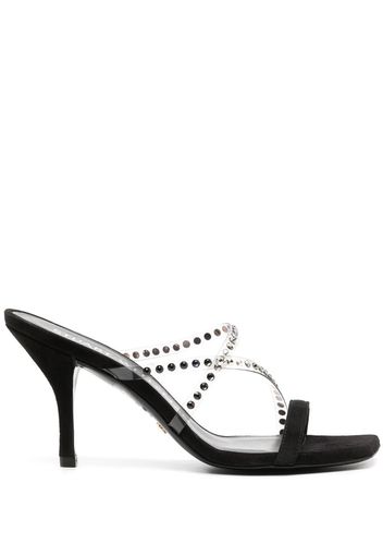 Stuart Weitzman Strapeze 85mm crystal-embellished sandals - Black