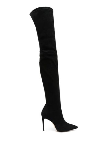 Stuart Weitzman 100mm suede thigh-high boots - BLACK