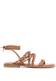 Stuart Weitzman braided strap sandals - Brown