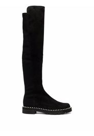 Stuart Weitzman over the knee beaded boots - Black