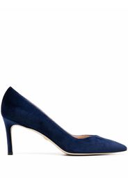 Stuart Weitzman pointed velvet 90mm pumps - Blue