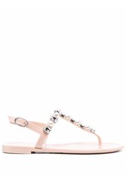 Stuart Weitzman Goldie crystal-embellished sandals - Pink
