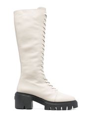 Stuart Weitzman lace-up chunky boots - Neutrals