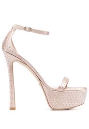 Stuart Weitzman 150mm rhinestone platform sandals - Pink