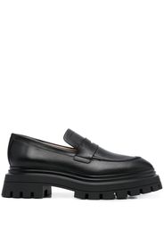 Stuart Weitzman almond-toe leather loafers - Black