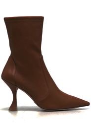 Stuart Weitzman 100mm heeled leather boots - Brown