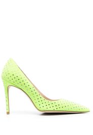 Stuart Weitzman crystal-embellished pointed-toe pumps - Green