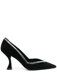 Stuart Weitzman 100mm crystal-embellished pumps - Black