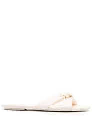 Stuart Weitzman flat-sole leather mules - White