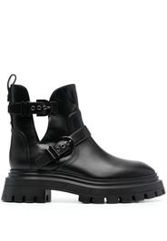 Stuart Weitzman buckle-fastening leather ankle boots - Black