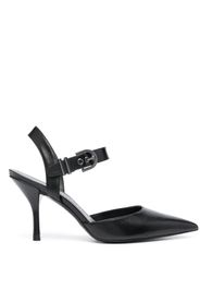 Stuart Weitzman 85mm pointed-toe leather pumps - Black