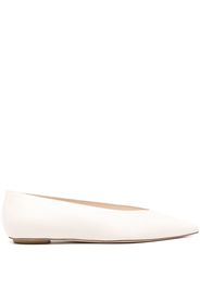 Stuart Weitzman pointed-toe leather ballerinas - Neutrals