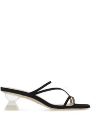 Stuart Weitzman 50mm Lucite Sculpt mules - Black