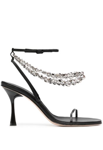 Studio Amelia Trinket 100mm leather sandals - Black