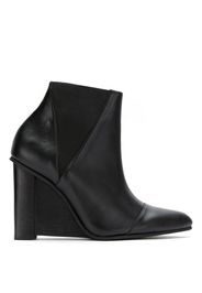 Studio Chofakian leather wedge boots - Black