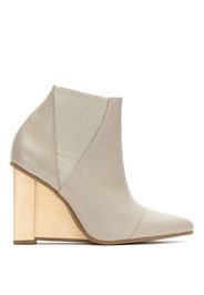 Studio Chofakian leather wedge boots - Neutrals