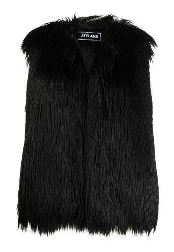 STYLAND faux-fur gilet - Black