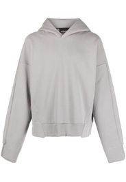 STYLAND asymmetric organic-cotton hoodie - Grey