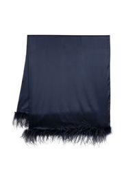 STYLAND ostrich-feather satin scarf - Blue