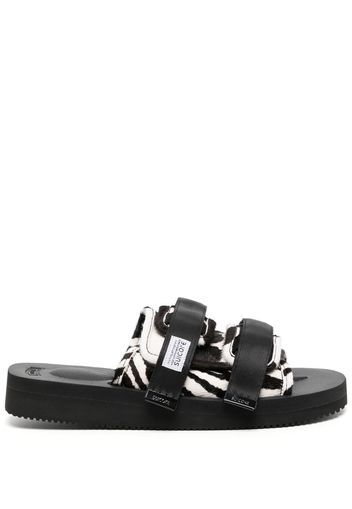 Suicoke VHL animal-print sliders - Black