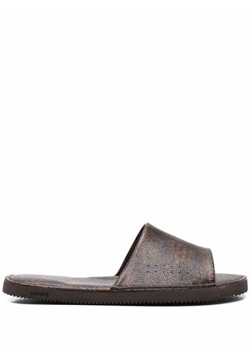 Suicoke butterfly-print sandals - Brown